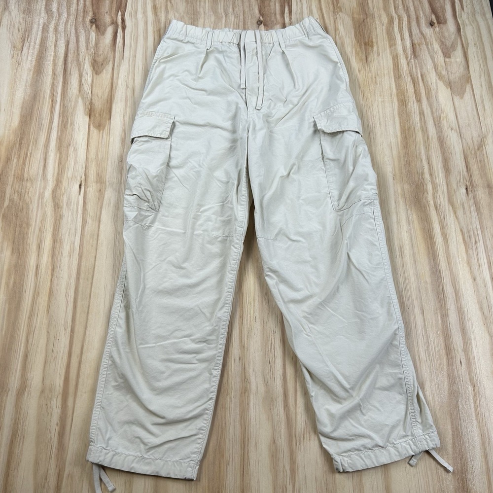 Uniqlo Womens S Beige Elastic Waist Pull On Casual Pants Minimalist
